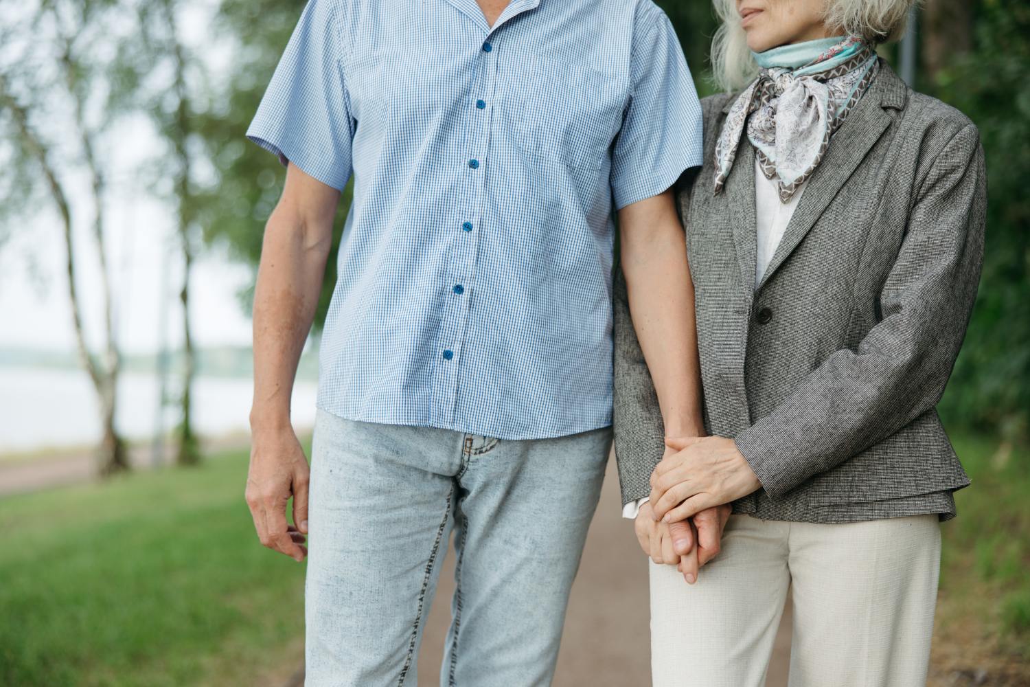 Couple on a walk after learning how to stop a petition to partition.